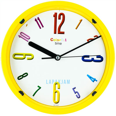 Jam Dinding Analog Polos Minimalis Ontime Kuning JDONTI1917-CT01KUN