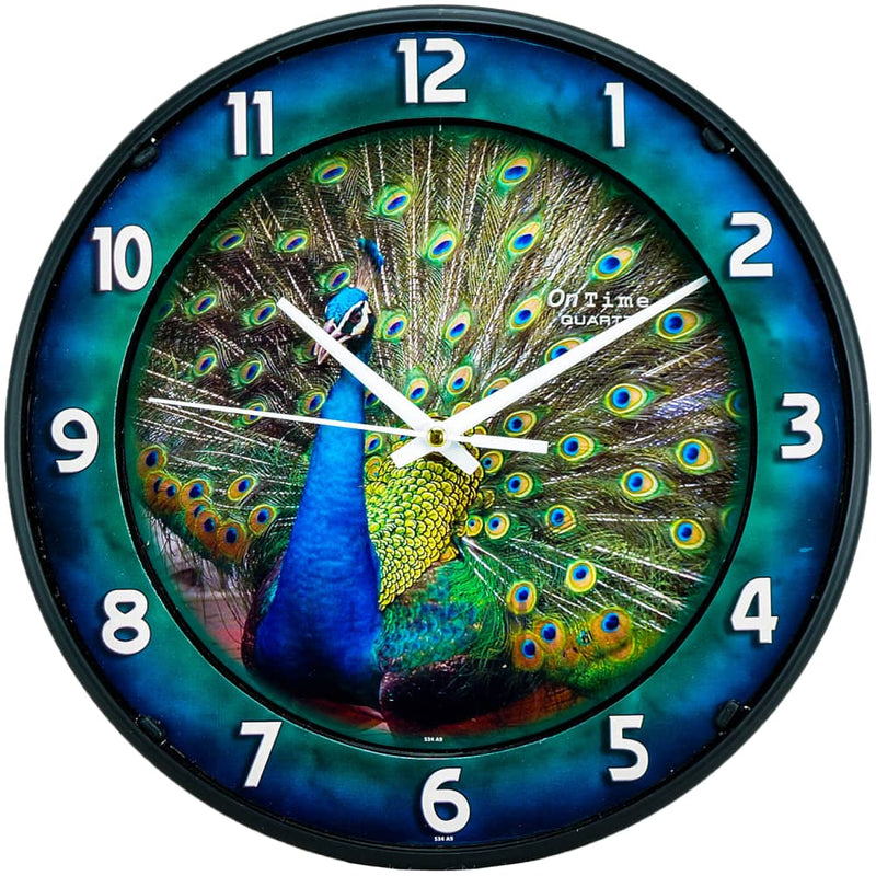 Jam Dinding Analog Animal Ontime Biru JDTI234BIME