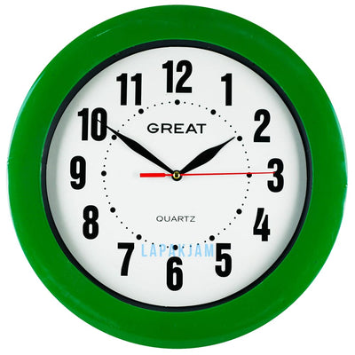 Jam Dinding Analog Custom Great Hijau JDGR898999HIJ