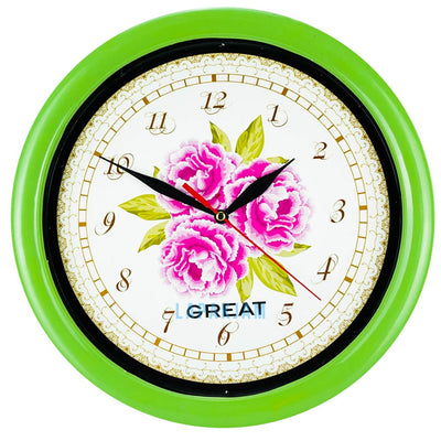 Jam Dinding Analog Bunga Great Hijau Muda JDGREA777G-4HIJMUD