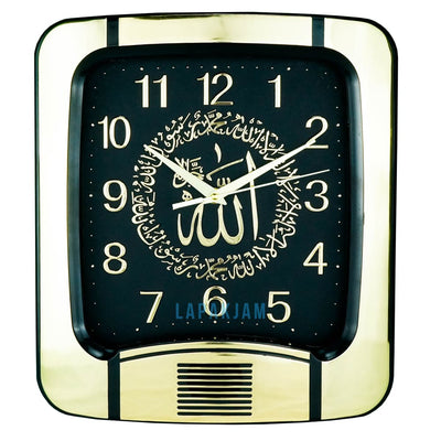 Jam Dinding Doremi DM-8502A Kaligrafi Gold Hitam 35x31x6 cm
