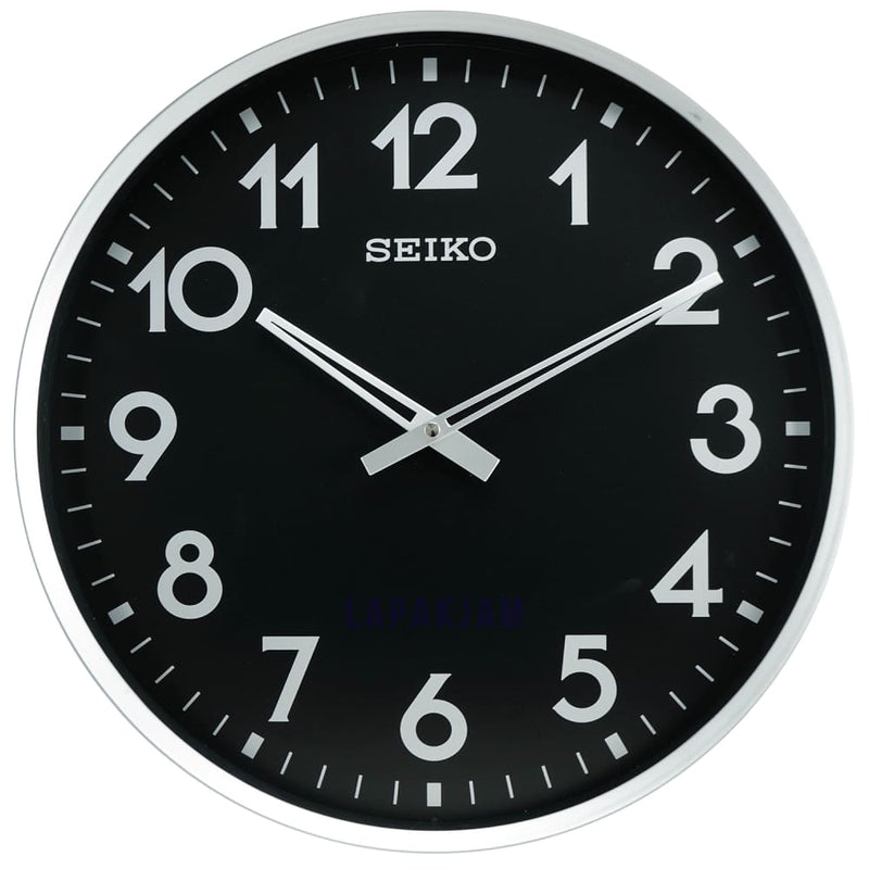 Jam Dinding Analog Polos Minimalis Seiko Silver JDSE560AHIT