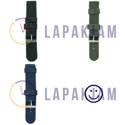 Tali Jam Tangan Kanvas/Kain Polos Fashion Tidak ada Merk Hitam TA013NYLO20HIT