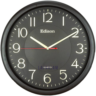 Jam Dinding Analog Polos Minimalis Edison Hitam gold JDEDW3THPOL