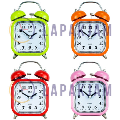 Jam Weker Analog Polos Minimalis Esa Hijau WEES859HIJ