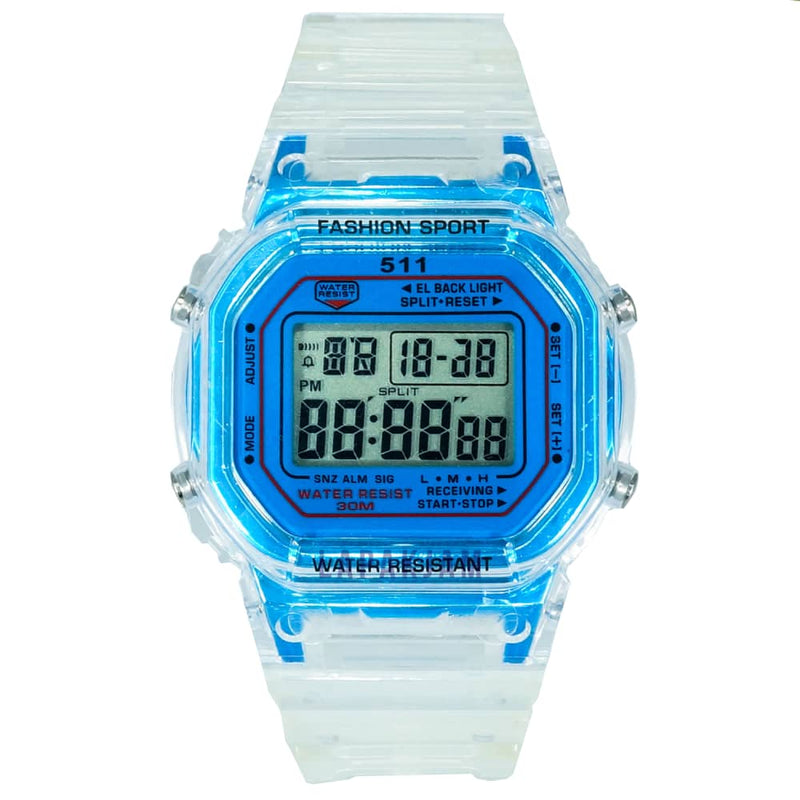 Jam Tangan Digital Sporty 511-KT210  Putih Biru JA511-KT210DTPUTBIR