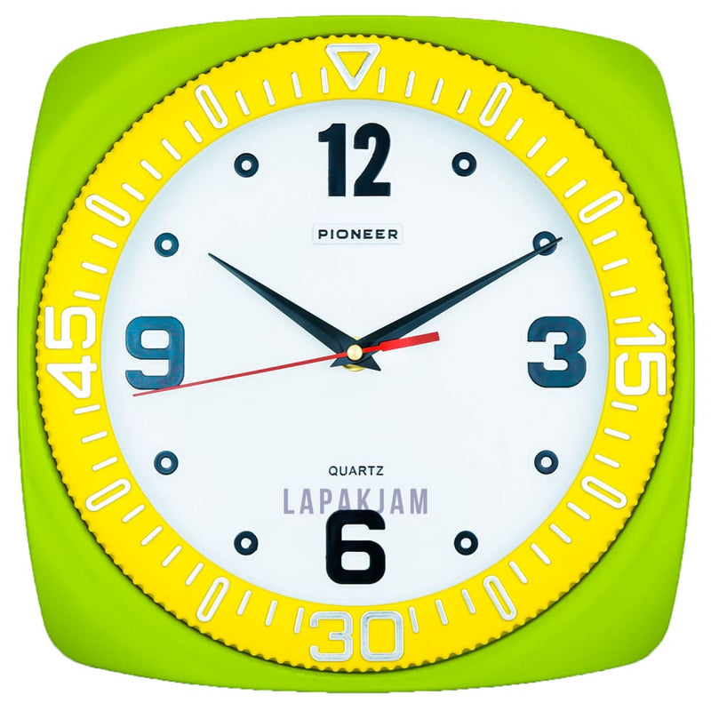 Jam Dinding Analog Polos Minimalis Pioneer Hijau JDPIHS212DWHIJ