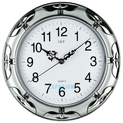 Jam Dinding Analog Permata/Feminim/Norak I&f Silver JD0058IF8845SI