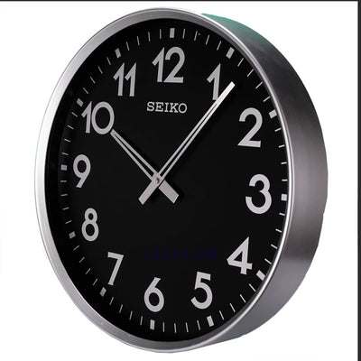 Jam Dinding Analog Polos Minimalis Seiko Hitam JDSEIKQXA560AHIT