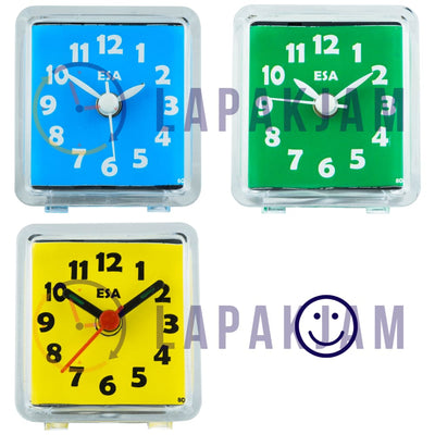 Jam Weker Analog Polos Minimalis Esa Biru WEES013BIR