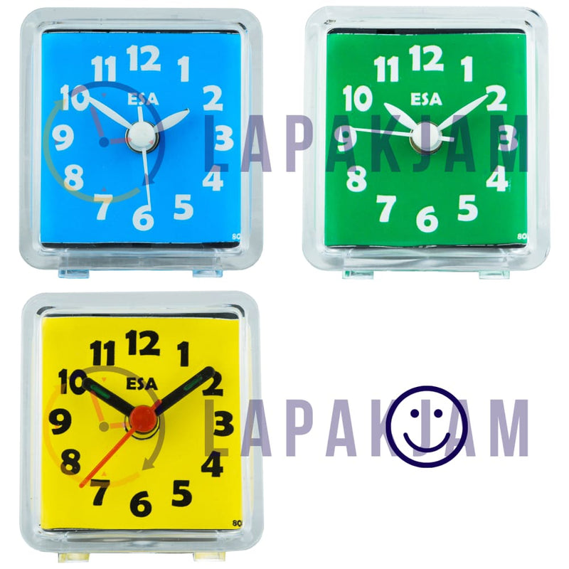 Jam Weker Analog Polos Minimalis Esa Biru WEES013BIR