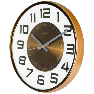 Jam Dinding Analog Polos Minimalis Sakana Coklat JD55SAK8CK