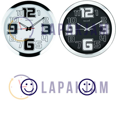 Jam Dinding Analog Polos Minimalis Estiloren Putih JDTIHSS8DWH