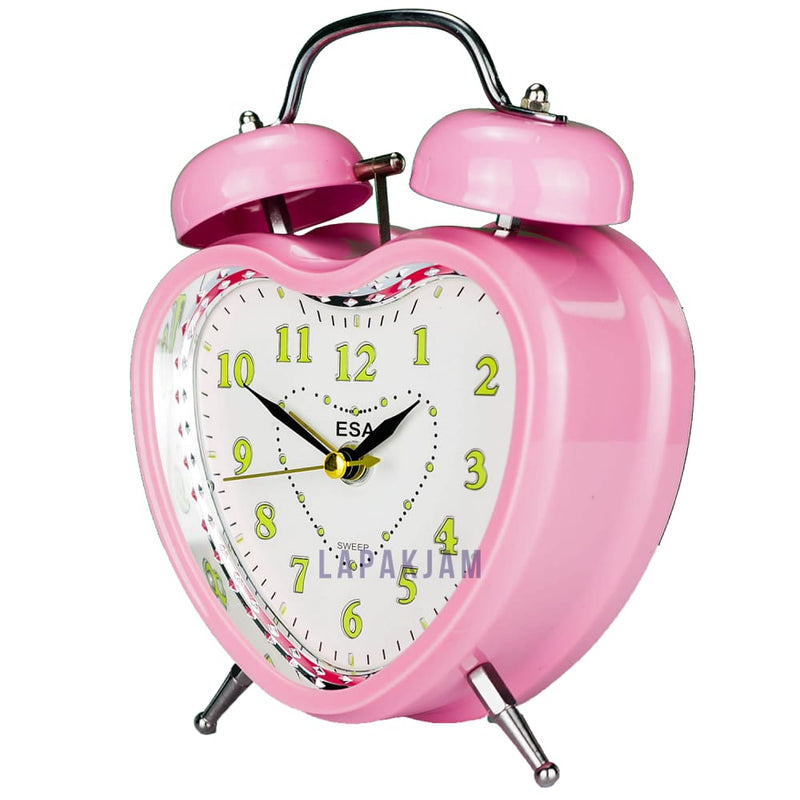 Jam Weker Analog Polos Minimalis Esa Pink WE0070ESA622PI