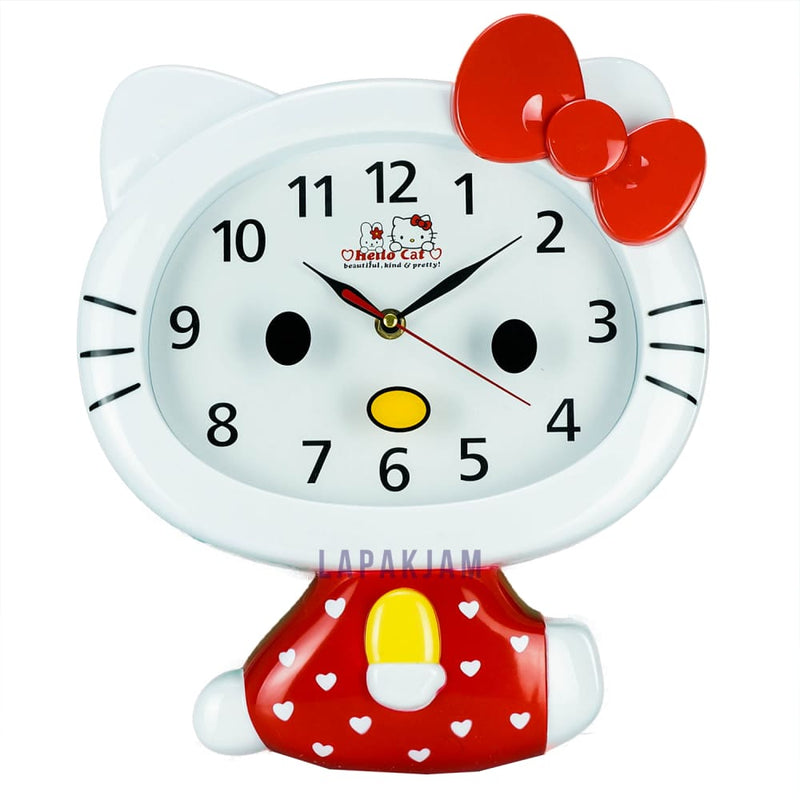 Jam Dinding Analog Karakter Anak Esa Putih Merah JDES580HKMER