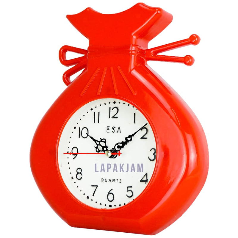 Jam Dinding Analog Permata/Feminim/Norak Esa Merah JD023ESA405MER