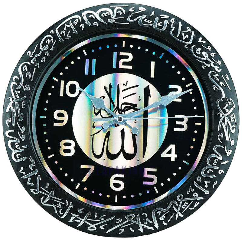 Jam Dinding Analog Kaligrafi Nikko Hitam JDNINK8308HIT