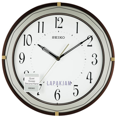 Jam Dinding Analog Polos Minimalis Seiko Coklat JDSEIKQXA748BCOK
