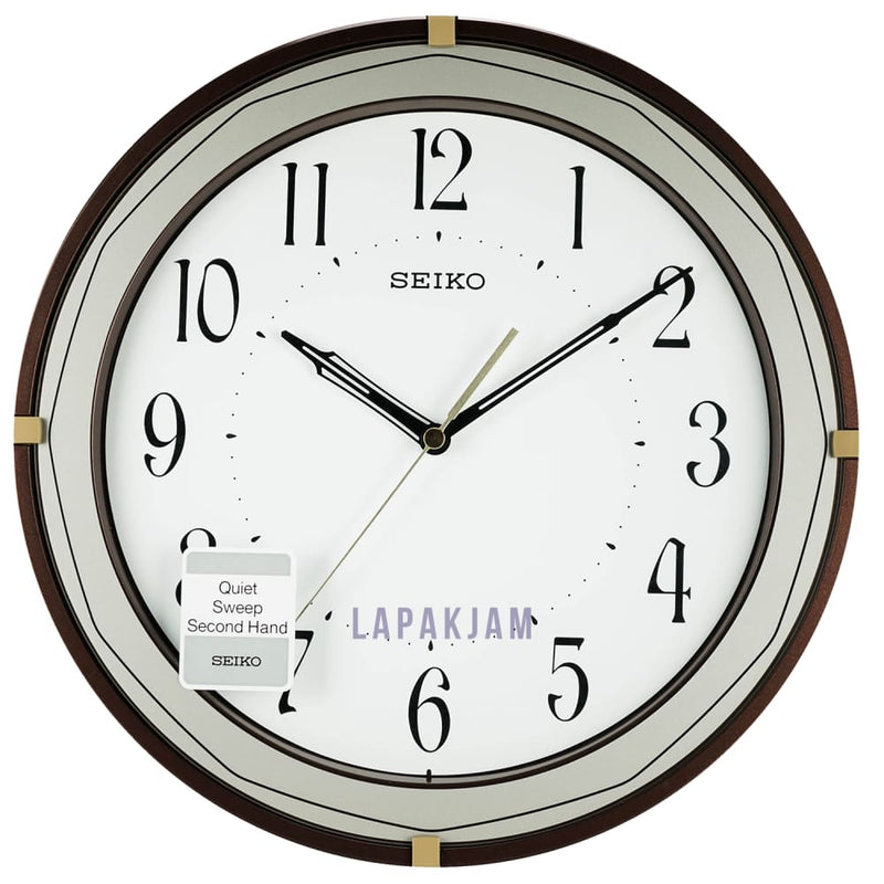 Jam Dinding Analog Polos Minimalis Seiko Coklat JDSEIKQXA748BCOK