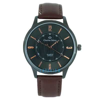 Jam Tangan Analog Formal Charles Delon Coklat Tua 1 JACHARCDM5203KCOKTU