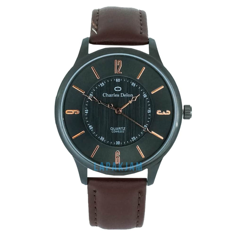 Jam Tangan Analog Formal Charles Delon Coklat Tua 1 JACHARCDM5203KCOKTU