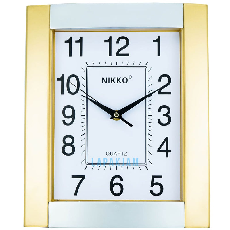 Jam Dinding Analog Polos Minimalis Nikko Gold JDNI9355GOL