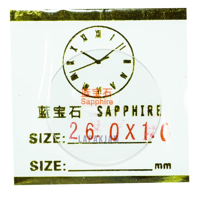Kaca Jam Kaca Bahan Sapphire 3.6 cm