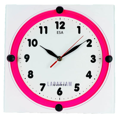 Jam Dinding Analog Polos Minimalis Esa Pink JD0070ESA071PI