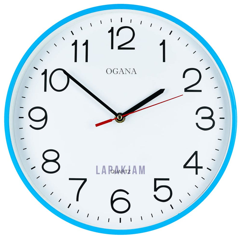 Jam Dinding Analog Polos Minimalis Ogana Biru JDOG90-TBIR