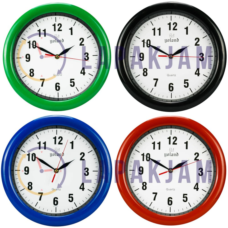 Jam Dinding Analog Polos Minimalis Alari Hijau JDALAR2829PHIJ