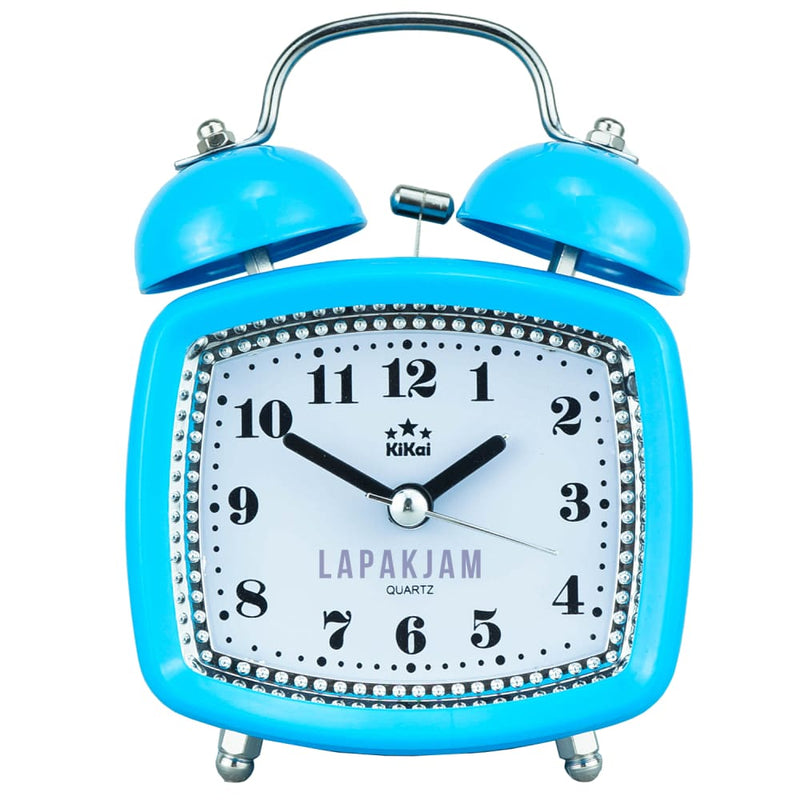 Jam Weker Analog Polos Minimalis Esa Biru WEES837BIR