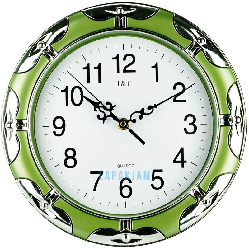 Jam Dinding Analog Permata/Feminim/Norak I&f Hijau JD0058IF8845HI