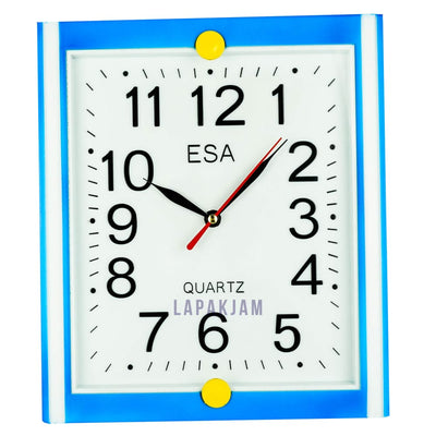 Jam Dinding Analog Polos Minimalis Esa Biru JDESA277BIR