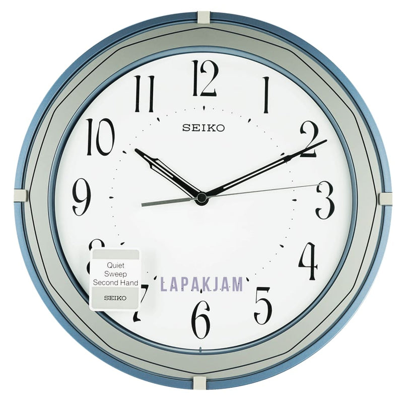 Jam Dinding Analog Polos Minimalis Seiko Biru Abu JDSEIKQXA748LBIRAB