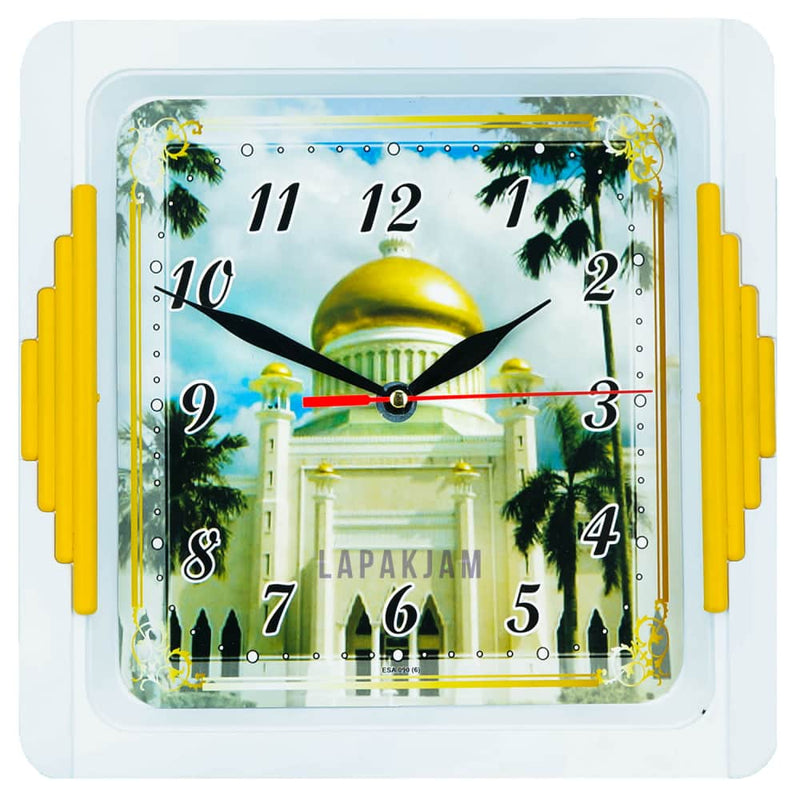 Jam Dinding Analog Nuansa Islami Esa Kuning JD30ESANIU1