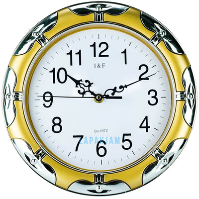 Jam Dinding Analog Permata/Feminim/Norak I&f Gold JDIF45OL