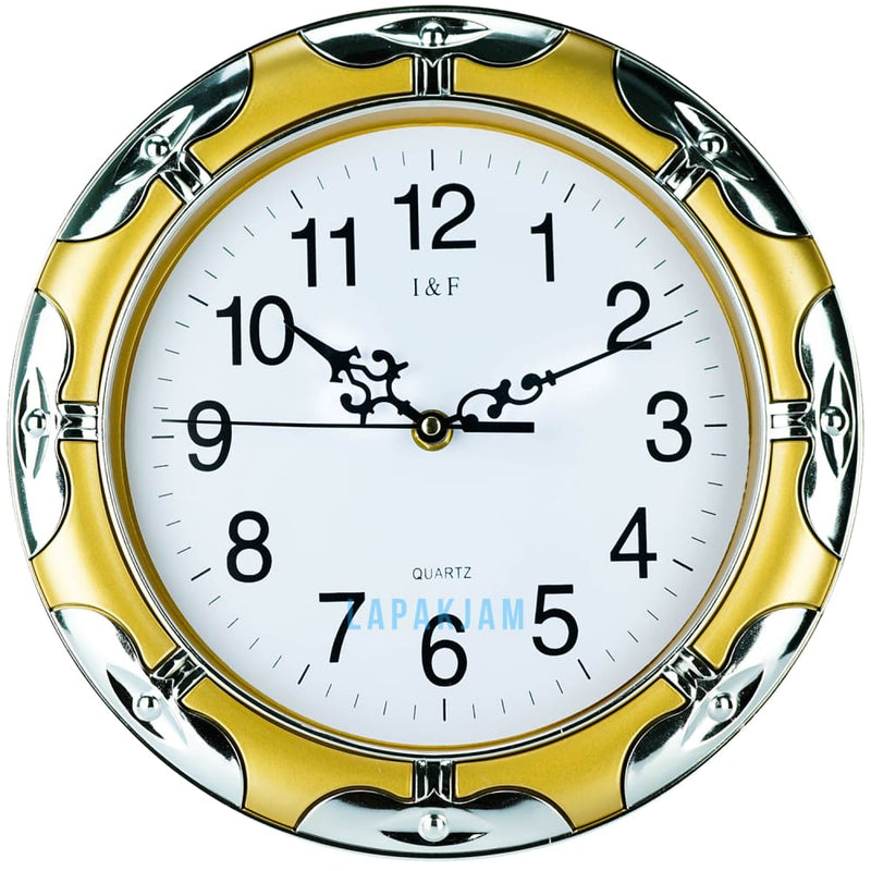 Jam Dinding Analog Permata/Feminim/Norak I&f Gold JDIF45OL