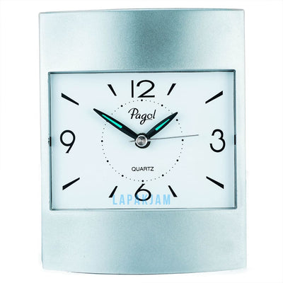 Jam Weker Analog Polos Minimalis Edison Silver WEEDDA009IL