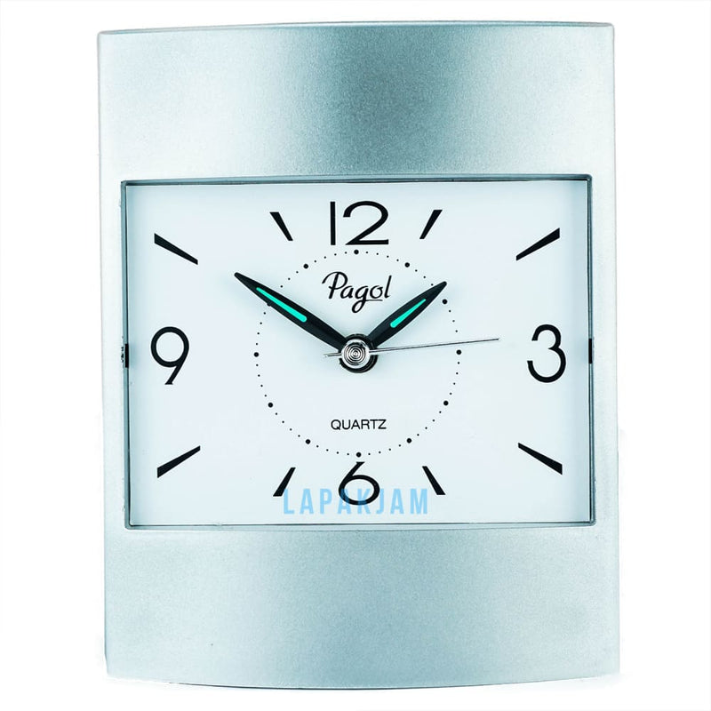 Jam Weker Analog Polos Minimalis Edison Silver WEEDDA009IL