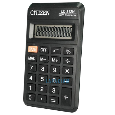 Kalkulator Basic Polos Citizen Hitam KLCILC321N12D