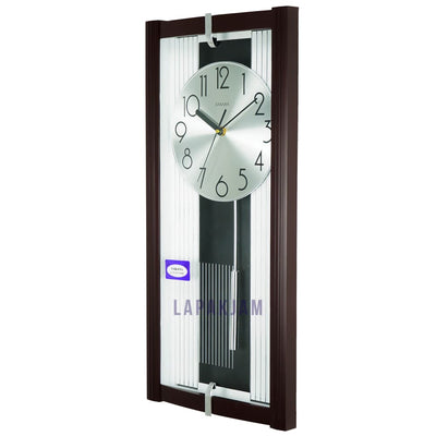 Jam Dinding Bell & Bandul Polos Minimalis Sakana Maroon JDSA388-3MP
