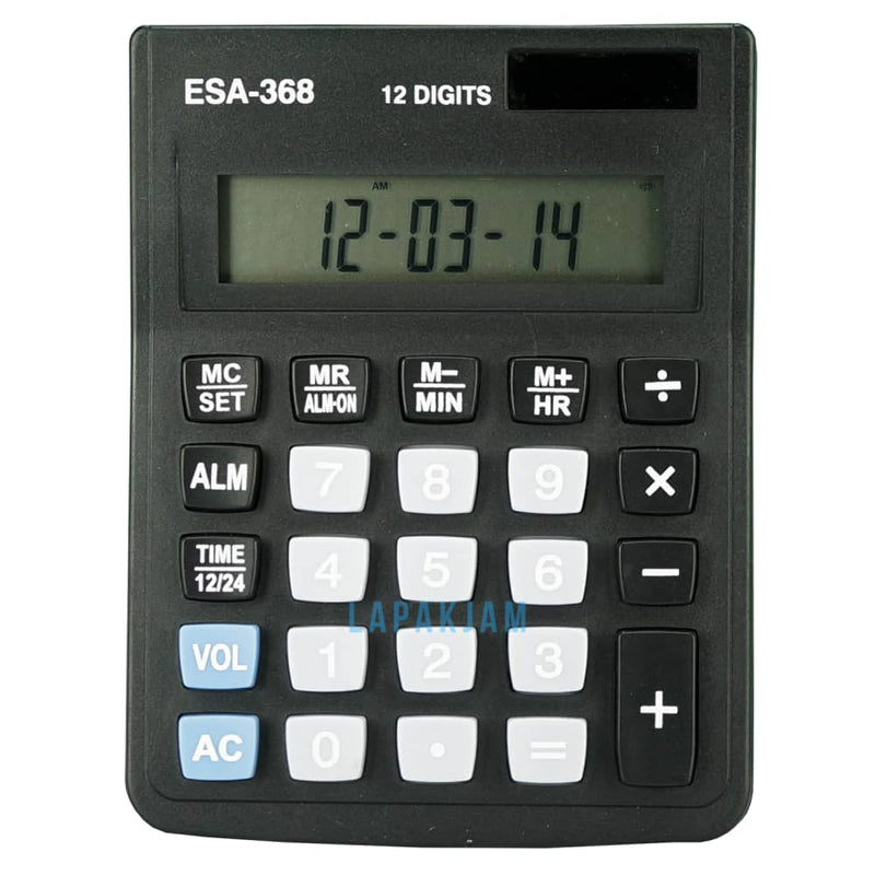 Kalkulator Basic Polos Esa Hitam KL45ESA8HT