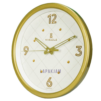Jam Dinding Analog Polos Minimalis Miracle Gold JDMIRAM28PS022GOL