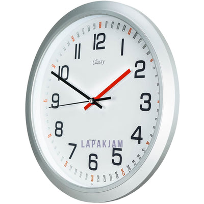 Jam Dinding Analog Polos Minimalis Classy Silver JDCL3299-4SIL
