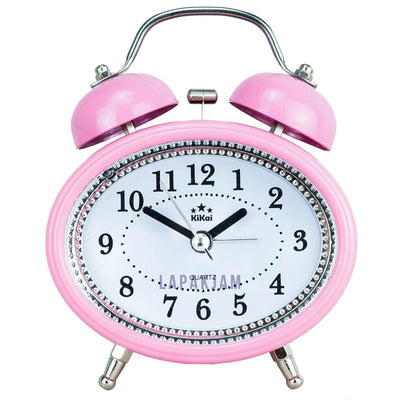 Jam Weker Analog Polos Minimalis Esa Pink WEKIKK833PIN