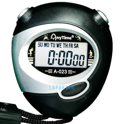 Stopwatch Anytime A-023 Hitam Silver