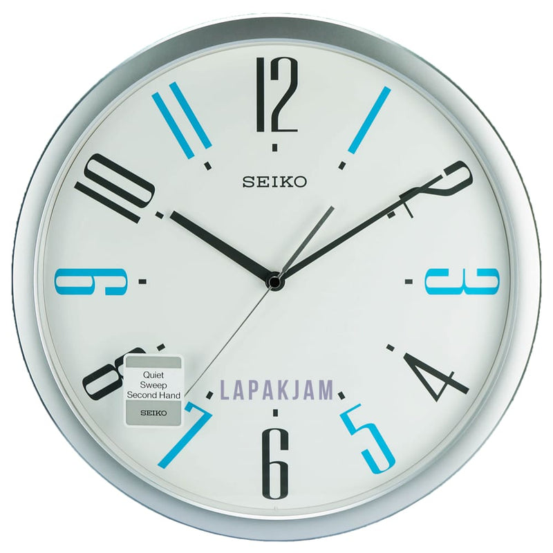 Jam Dinding Analog Polos Minimalis Seiko Silver JDSEQXA-79SSIL