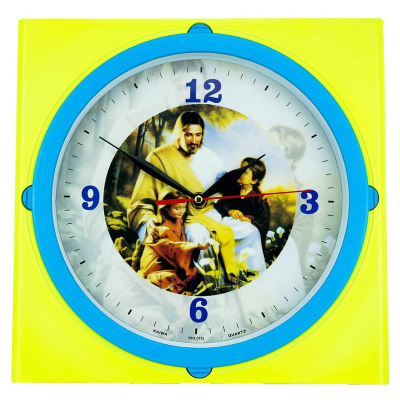 Jam Dinding Analog Nuansa Nasrani Esa Kuning JDESLO73NASKUN