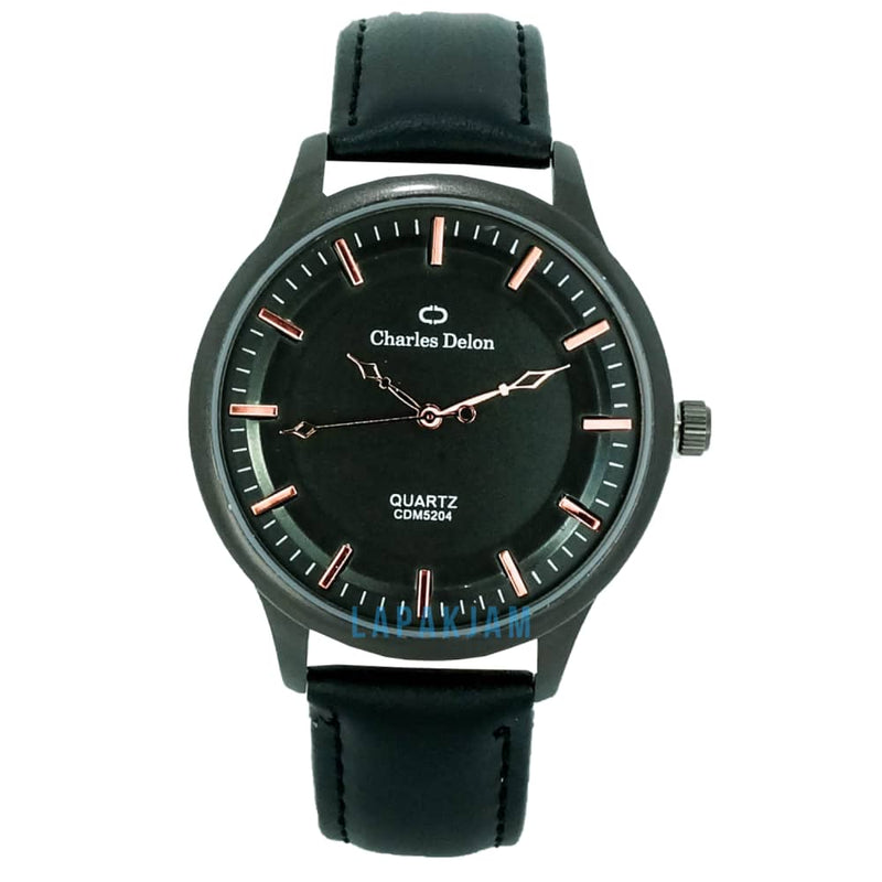 Jam Tangan Analog Formal Charles Delon Hitam 1 JACHARCDM5204KHIT