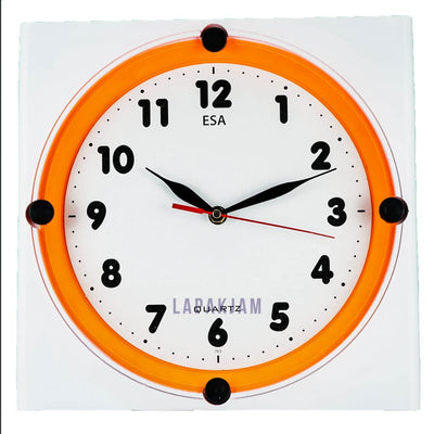 Jam Dinding Analog Polos Minimalis Esa Orange JD0070ESA071OR